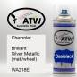 Preview: Chevrolet, Brilliant Silver Metallic (matt/wheel), WA218E: 400ml Sprühdose, von ATW Autoteile West.